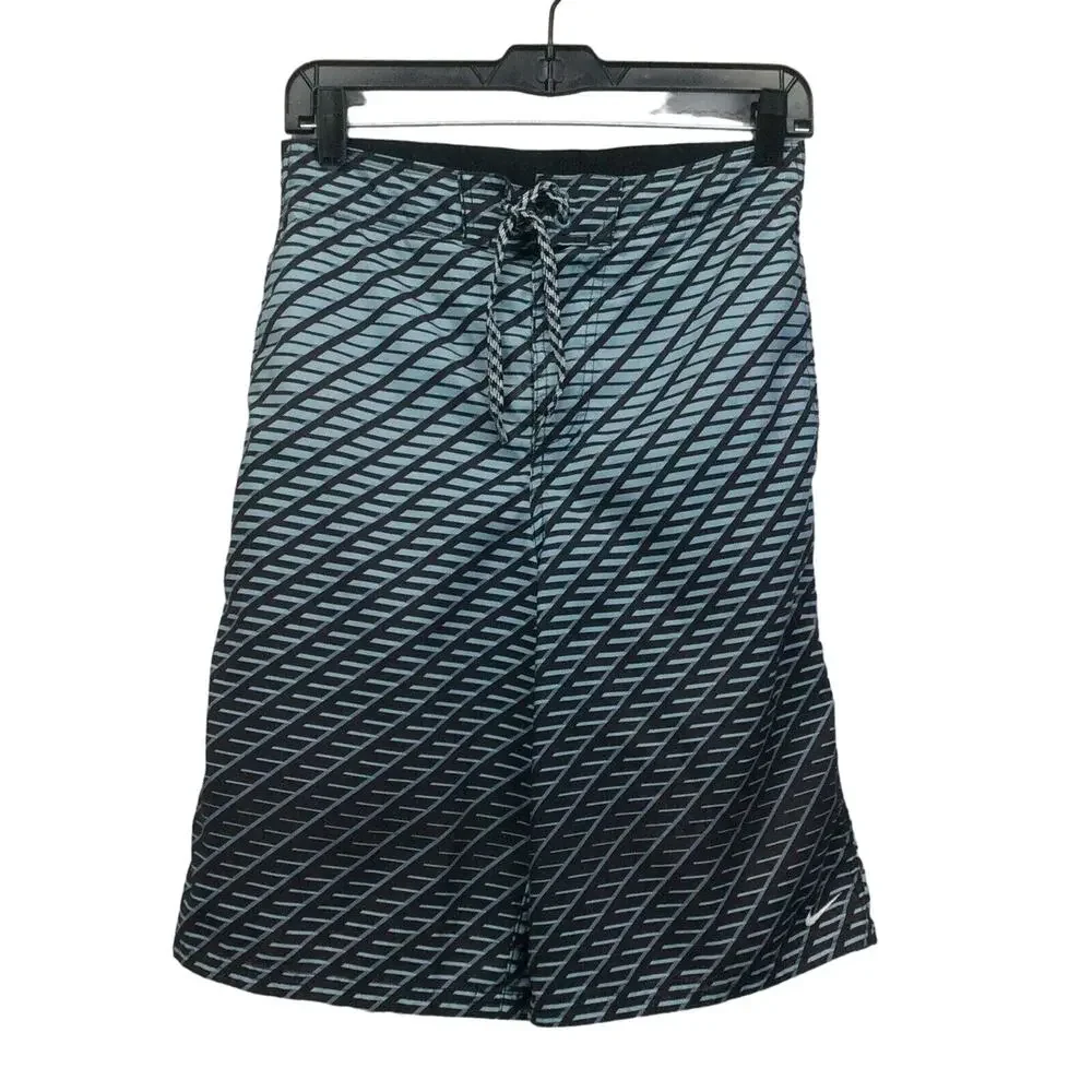 Nike Swim Trunks Men's Size S Blue Ombre Mesh Lined Beach Cruise Resort Wear